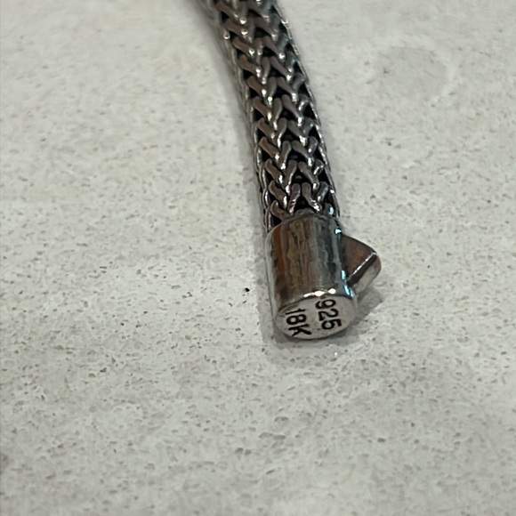 John Hardy Diamond, Sterling Silver, and 18k gold Station Bracelet - Picture 7 of 7